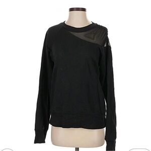 Evereve Black Mesh Detail Top